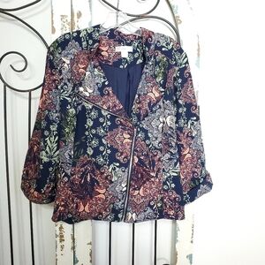 CJ Banks lightweight print jacket size 1X
